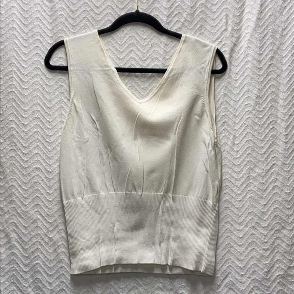 Talbots cream colored tank size XL
